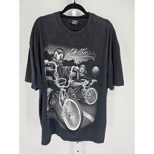 David Gonzales Art DGA Fresh Cut Rolling Clowns Bicycle Gang Ink Men's Tee Shirt